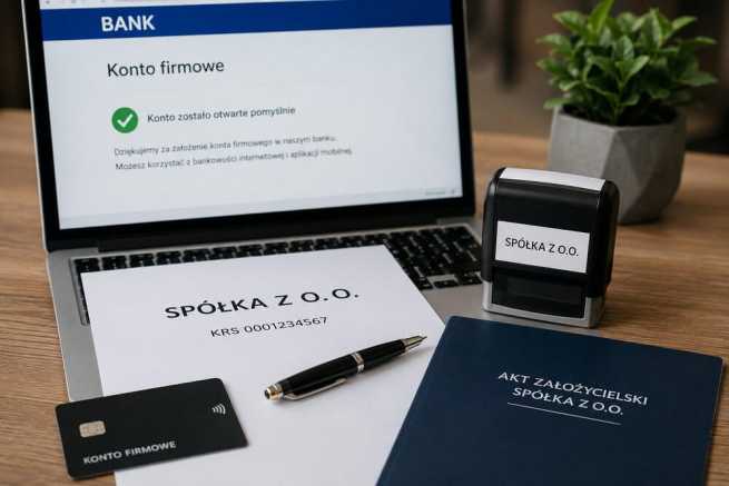 Konto bankowe spółki z o.o. po rejestracji – jak je założyć i zgłosić